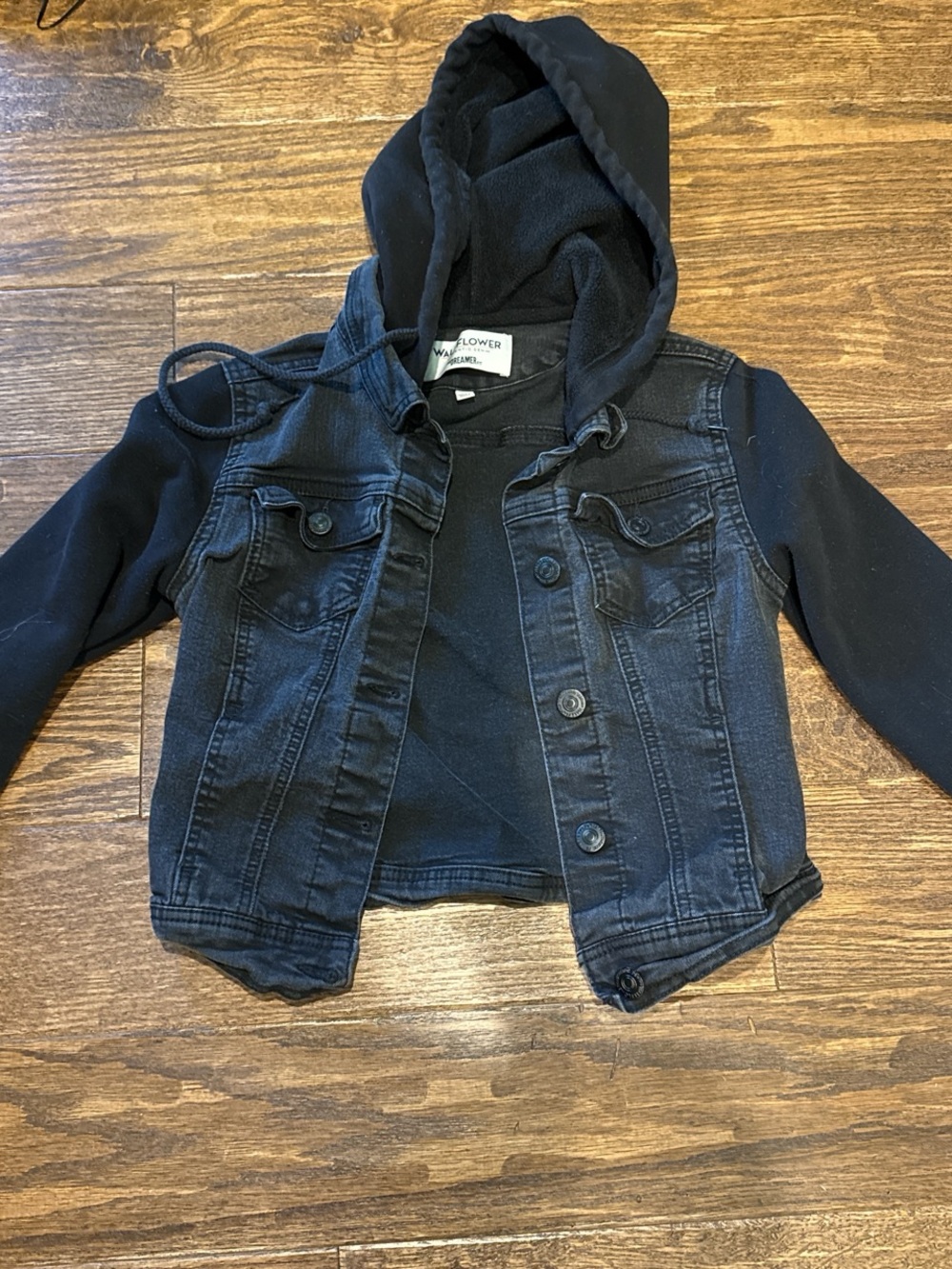Wallflower Black Denim Jacket - The Dreamer